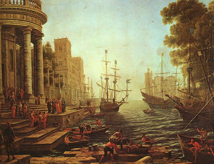 Claude Lorrain Seaport : The Embarkation of St.Ursula oil painting picture